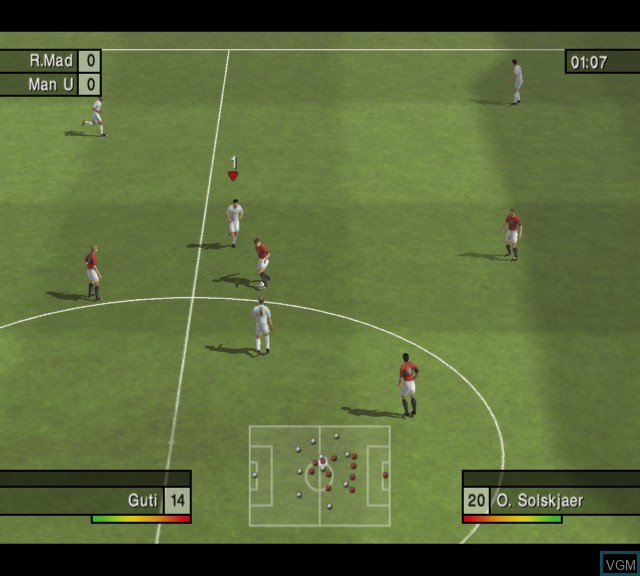 In-game screen of the game Club Football on Microsoft Xbox