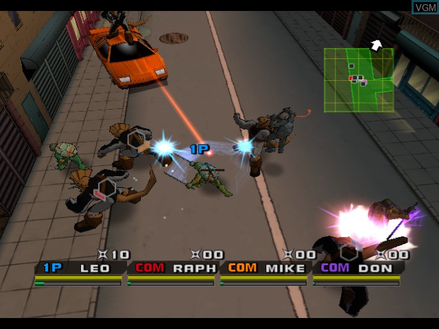 In-game screen of the game Teenage Mutant Ninja Turtles 3 - Mutant Nightmare on Microsoft Xbox