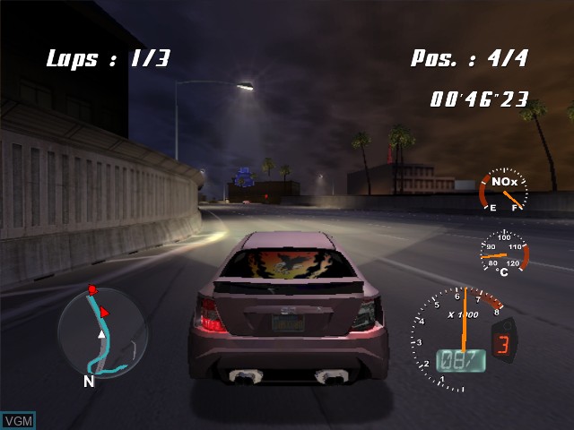 In-game screen of the game Top Gear RPM Tuning on Microsoft Xbox