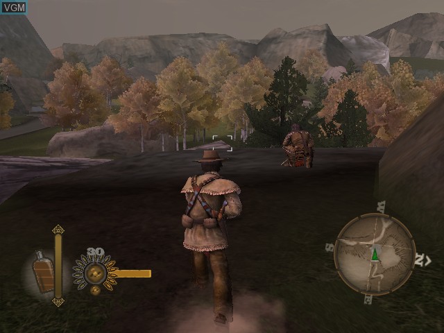 In-game screen of the game Gun on Microsoft Xbox